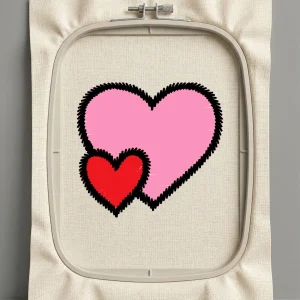 Дизайн машинной вышивки. Любовь (Размер 24x23мм). Форматы: DST PES JEF VP3 EXP XXX . Стежков: 1227