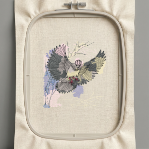 Дизайн машинной вышивки. Птицы (Размер 127x134мм). Форматы: DST PES JEF VP3 EXP XXX . Стежков: 27699