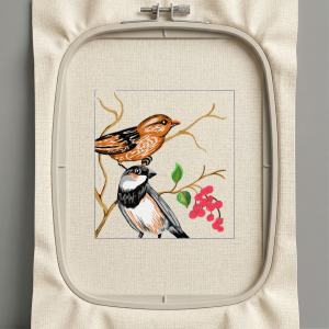 Дизайн машинной вышивки. Птицы (Размер 170x181мм). Форматы: DST PES JEF VP3 EXP XXX . Стежков: 30458