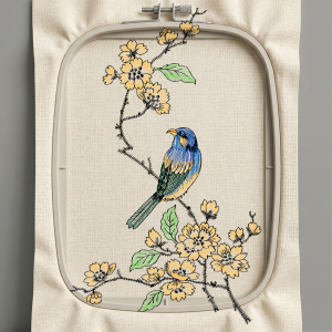 Дизайн машинной вышивки. Птицы (Размер 90x149мм). Форматы: DST PES JEF VP3 EXP XXX . Стежков: 11053