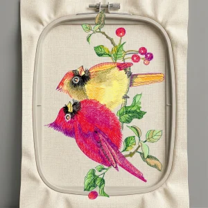 Дизайн машинной вышивки. Птицы (Размер 114x180мм). Форматы: DST PES JEF VP3 EXP XXX . Стежков: 32978