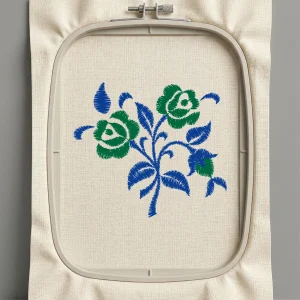 Дизайн машинной вышивки. Роза (Размер 68x60мм). Форматы: DST PES JEF VP3 EXP XXX . Стежков: 3194