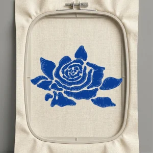 Дизайн машинной вышивки. Роза (Размер 89x60мм). Форматы: DST PES JEF VP3 EXP XXX . Стежков: 5916