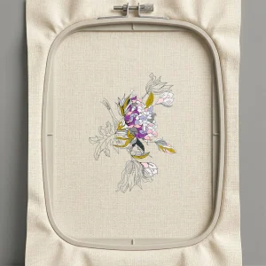 Дизайн машинной вышивки. Роза (Размер 127x174мм). Форматы: DST PES JEF VP3 EXP XXX . Стежков: 23841