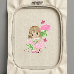 Дизайн машинной вышивки. Роза (Размер 148x179мм). Форматы: DST PES JEF VP3 EXP XXX . Стежков: 21903