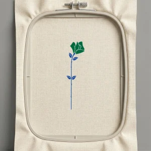 Дизайн машинной вышивки. Роза (Размер 47x178мм). Форматы: DST PES JEF VP3 EXP XXX . Стежков: 4231