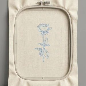 Дизайн машинной вышивки. Роза (Размер 65x148мм). Форматы: DST PES JEF VP3 EXP XXX . Стежков: 2317