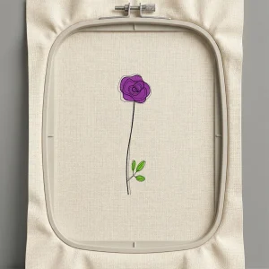 Дизайн машинной вышивки. Роза (Размер 43x158мм). Форматы: DST PES JEF VP3 EXP XXX . Стежков: 4351