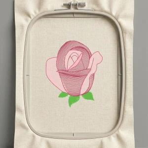 Дизайн машинной вышивки. Роза (Размер 50x59мм). Форматы: DST PES JEF VP3 EXP XXX . Стежков: 2813