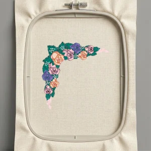 Дизайн машинной вышивки. Роза (Размер 122x124мм). Форматы: DST PES JEF VP3 EXP XXX . Стежков: 30862