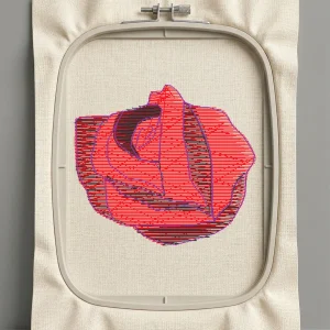 Дизайн машинной вышивки. Роза (Размер 43x38мм). Форматы: DST PES JEF VP3 EXP XXX . Стежков: 4031