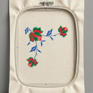 Дизайн машинной вышивки. Роза (Размер 110x106мм). Форматы: DST PES JEF VP3 EXP XXX . Стежков: 6123