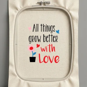 Дизайн машинной вышивки. Любовь (Размер 114x140мм). Форматы: DST PES JEF VP3 EXP XXX . Стежков: 13237