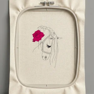 Дизайн машинной вышивки. Роза (Размер 122x171мм). Форматы: DST PES JEF VP3 EXP XXX . Стежков: 6663