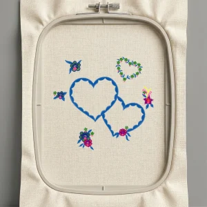 Дизайн машинной вышивки. Любовь (Размер 180x166мм). Форматы: DST PES JEF VP3 EXP XXX . Стежков: 11961