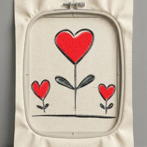 Дизайн машинной вышивки. Любовь (Размер 114x120мм). Форматы: DST PES JEF VP3 EXP XXX . Стежков: 7709