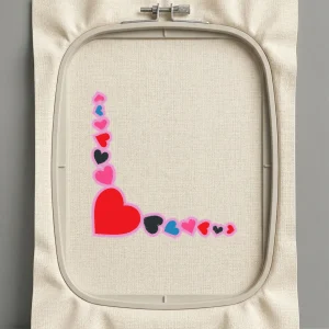 Дизайн машинной вышивки. Любовь (Размер 86x86мм). Форматы: DST PES JEF VP3 EXP XXX . Стежков: 7952