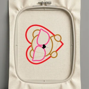 Дизайн машинной вышивки. Любовь (Размер 124x129мм). Форматы: DST PES JEF VP3 EXP XXX . Стежков: 9440