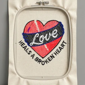 Дизайн машинной вышивки. Любовь (Размер 68x63мм). Форматы: DST PES JEF VP3 EXP XXX . Стежков: 9940