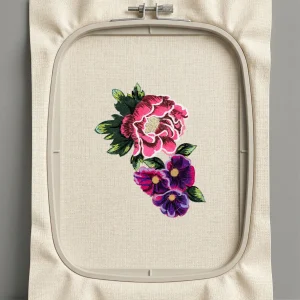 Дизайн машинной вышивки. Роза (Размер 136x165мм). Форматы: DST PES JEF VP3 EXP XXX . Стежков: 36608