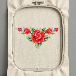 Дизайн машинной вышивки. Роза (Размер 97x46мм). Форматы: DST PES JEF VP3 EXP XXX . Стежков: 8031