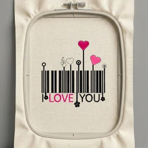 Дизайн машинной вышивки. Любовь (Размер 97x100мм). Форматы: DST PES JEF VP3 EXP XXX . Стежков: 9018