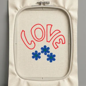 Дизайн машинной вышивки. Любовь (Размер 78x68мм). Форматы: DST PES JEF VP3 EXP XXX . Стежков: 3410