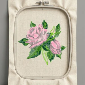 Дизайн машинной вышивки. Роза (Размер 89x84мм). Форматы: DST PES JEF VP3 EXP XXX . Стежков: 19537