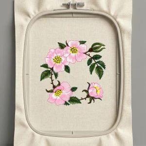 Дизайн машинной вышивки. Роза (Размер 117x118мм). Форматы: DST PES JEF VP3 EXP XXX . Стежков: 18232