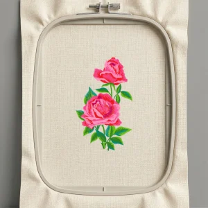 Дизайн машинной вышивки. Роза (Размер 130x215мм). Форматы: DST PES JEF VP3 EXP XXX . Стежков: 38999