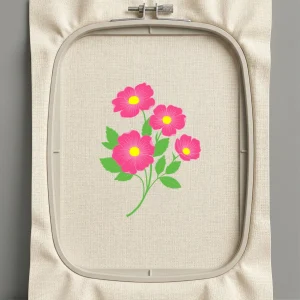 Дизайн машинной вышивки. Роза (Размер 149x197мм). Форматы: DST PES JEF VP3 EXP XXX . Стежков: 29759