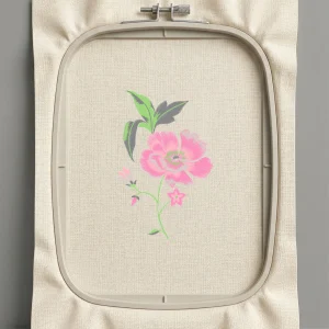 Дизайн машинной вышивки. Роза (Размер 138x209мм). Форматы: DST PES JEF VP3 EXP XXX . Стежков: 19906