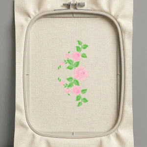 Дизайн машинной вышивки. Роза (Размер 85x179мм). Форматы: DST PES JEF VP3 EXP XXX . Стежков: 11214