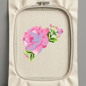 Дизайн машинной вышивки. Роза (Размер 156x149мм). Форматы: DST PES JEF VP3 EXP XXX . Стежков: 52002