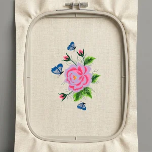 Дизайн машинной вышивки. Роза (Размер 128x177мм). Форматы: DST PES JEF VP3 EXP XXX . Стежков: 23140