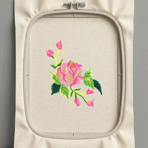 Дизайн машинной вышивки. Роза (Размер 79x93мм). Форматы: DST PES JEF VP3 EXP XXX . Стежков: 10830