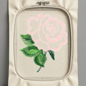 Дизайн машинной вышивки. Роза (Размер 83x99мм). Форматы: DST PES JEF VP3 EXP XXX . Стежков: 7234