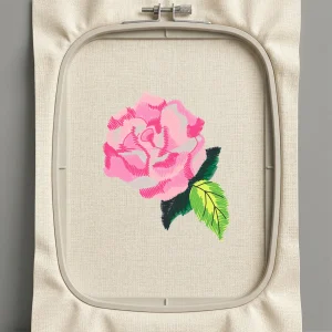 Дизайн машинной вышивки. Роза (Размер 51x61мм). Форматы: DST PES JEF VP3 EXP XXX . Стежков: 7031