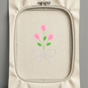 Дизайн машинной вышивки. Роза (Размер 61x95мм). Форматы: DST PES JEF VP3 EXP XXX . Стежков: 3123