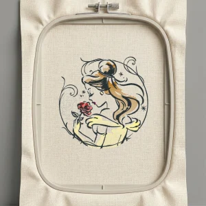 Дизайн машинной вышивки. Роза (Размер 116x119мм). Форматы: DST PES JEF VP3 EXP XXX . Стежков: 13815