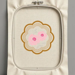 Дизайн машинной вышивки. Роза (Размер 130x131мм). Форматы: DST PES JEF VP3 EXP XXX . Стежков: 11895