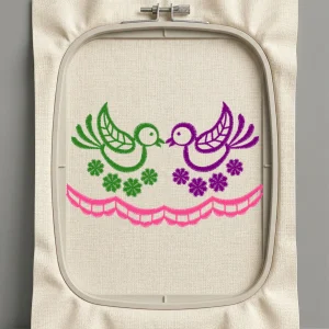 Дизайн машинной вышивки. Птицы (Размер 132x84мм). Форматы: DST PES JEF VP3 EXP XXX . Стежков: 14067