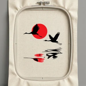 Дизайн машинной вышивки. Птицы (Размер 200x197мм). Форматы: DST PES JEF VP3 EXP XXX . Стежков: 20700