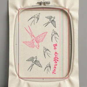 Дизайн машинной вышивки. Птицы (Размер 129x178мм). Форматы: DST PES JEF VP3 EXP XXX . Стежков: 12082