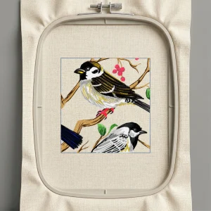 Дизайн машинной вышивки. Птицы (Размер 120x128мм). Форматы: DST PES JEF VP3 EXP XXX . Стежков: 25697