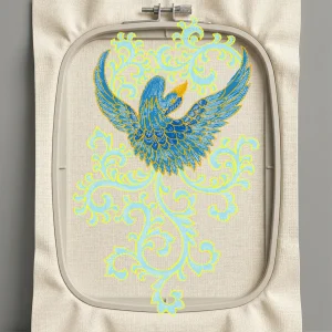 Дизайн машинной вышивки. Птицы (Размер 57x91мм). Форматы: DST PES JEF VP3 EXP XXX . Стежков: 12772