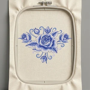 Дизайн машинной вышивки. Роза (Размер 125x86мм). Форматы: DST PES JEF VP3 EXP XXX . Стежков: 10762