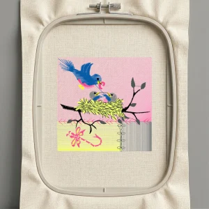 Дизайн машинной вышивки. Птицы (Размер 99x98мм). Форматы: DST PES JEF VP3 EXP XXX . Стежков: 14589