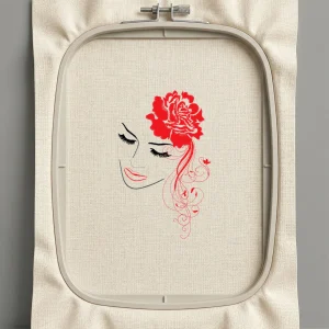 Дизайн машинной вышивки. Роза (Размер 111x178мм). Форматы: DST PES JEF VP3 EXP XXX . Стежков: 12964