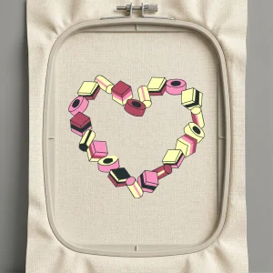 Дизайн машинной вышивки. Любовь (Размер 82x74мм). Форматы: DST PES JEF VP3 EXP XXX . Стежков: 11325